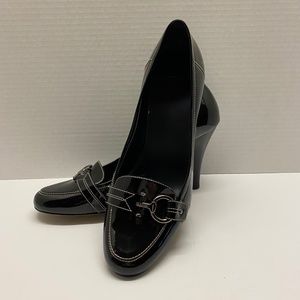Circa Joan and David Black Patent Leather Heels